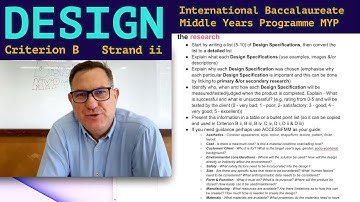 Bi MYP DESIGN - How to get top marks! | IB MYP Design Criterion B Strand I Summative Assessment Task