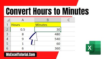 How to Convert Hours to Minutes in Excel