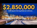 Full tour of 2850000 luxury log home in calgarys bearspaw  million dollar real estate tour 2022