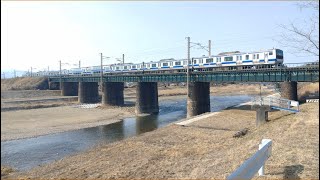 東北本線 阿武隈川橋りょう Ｅ５３１系Ｋ４２１編成 ＫＹ入場通過 2023.03.07