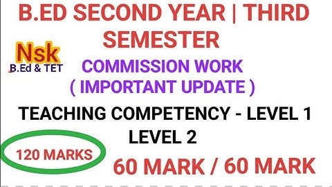 B.ED SECOND YEAR | THIRD SEMESTER | COMMISSION WORK | IMPORTANT UPDATE