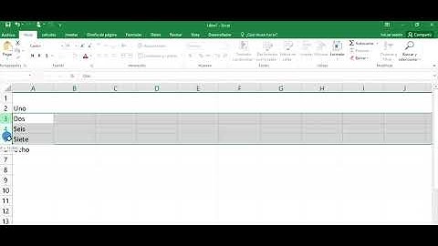 Insertar múltiples filas o columnas en Excel