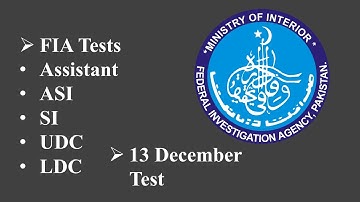 FIA Assistant, ASI, SI, UDC & LDC Test Questions| 13 December Test