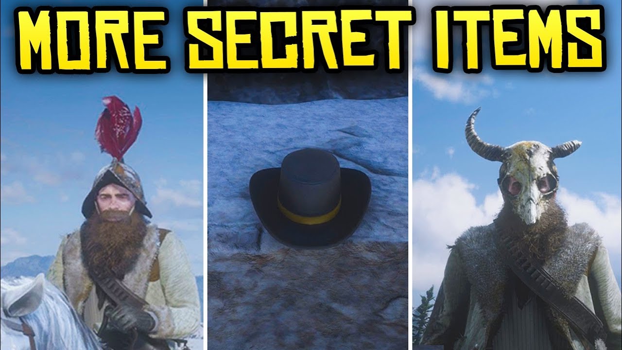 Red Dead Redemption 2 4 Unique Secret Items Morion Helmet Pagan Skull Mask Nevada Hat Youtube