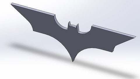 Batman Logo 2D and 3D In SOLIDWORKS