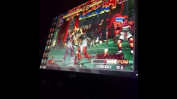 the king of fighters 1995 Iori 3 crossup kicks by Dhalsim india 🇮🇳 #shorts #kof #gaming