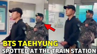 Bts Taehyung Spotted Arriving At The Train Station To Join Sdt Military Camp 240118