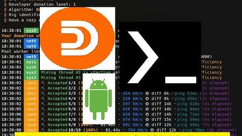 Duino coin mining on Android 5.1 in Termux