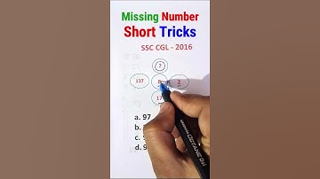 Q.353 Missing Number Reasoning Short Tricks in hindi | RRB, SSC, SSGD, #ssccgl #ssc #sscchsl