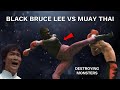 Black bruce lee destroying muay thai monsters