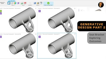 FUSION 360 | GENERATIVE DESIGN | SEAT BRACKET | EXPLORING OUTCOMES | PART 2/2