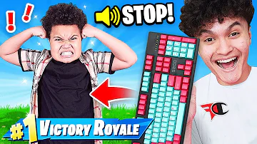 Wireless Keyboard Prank HACK on Kid Playing Fortnite (Kaylen)