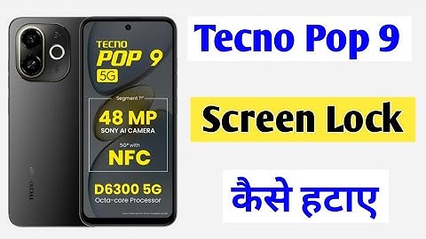Tecno Pop 9 5g me Screen lock kaise hataye | how to remove all screen lock in tecno pop 9 5g