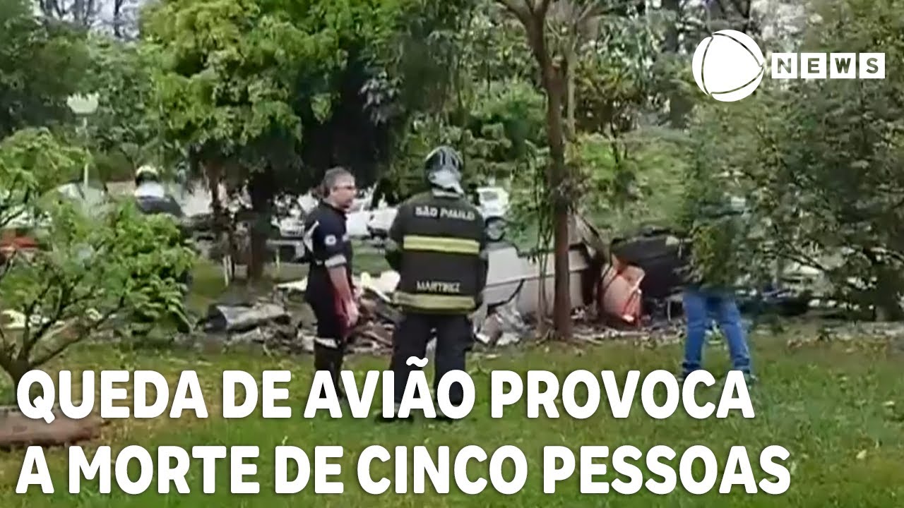 Queda de avião de pequeno porte provoca cinco mortes no interior de São Paulo