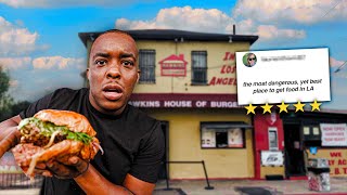 Eating At The MOST DANGEROUS Restaurant In LA | Hawkinks House Of Burgers !!!