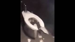 man blows up a toilet at McDonalds