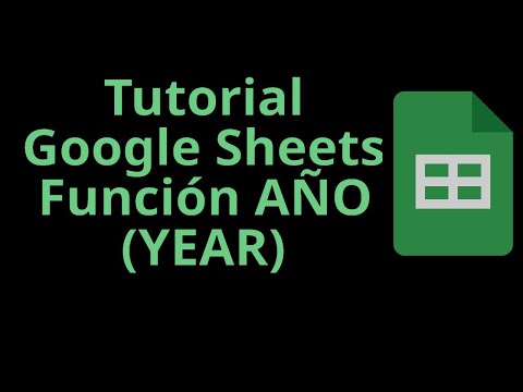 Google Sheets Tutorial. YEAR Function. Get the year from a date.