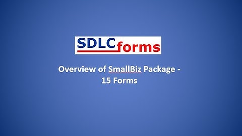 SDLCforms Waterfall SmallBiz Package - 15 Forms