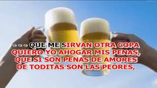 Video thumbnail of "LA CERVEZA RODOLFO KARAOKE LETRA"