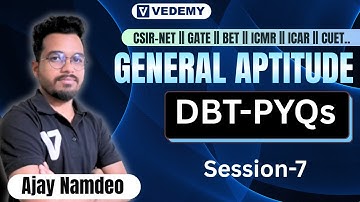 DBT-JRF Crash Course|| Session-7|| Ajay Namdeo||CSIR-NET||GATE||DBT||ICMR