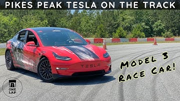 One Lap in the Model 3 Performance Built for Pikes Peak on The Race Track!