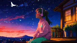 Peaceful sky view  lofi music for study/work/sleep ~ chill hip hop mix anime 24 /7