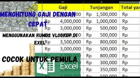Menghitung Gaji dengan Rumus VLOOKUP || BELAJAR RUMUS VLOOKUP DI MS.EXEL UNTUK PEMULA  ll VLOOKUP