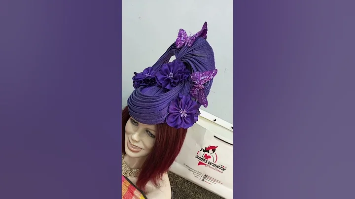 Purple Buntal fascinator in Lagos Nigeria for Weddings