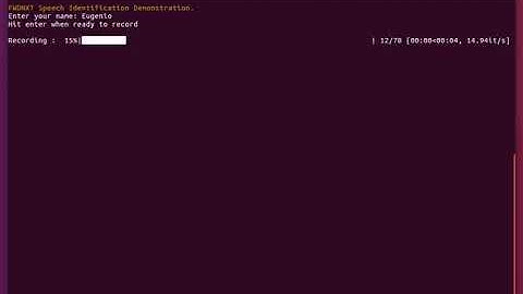FWDNXT Inference Engine demo: speech identification
