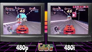 OutRun 2 SP 480p (Goal A) vs 480i (Goal B) #sega #outrun2 #ps2 #psx