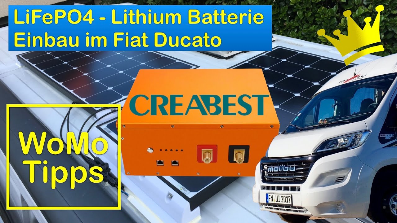 Carbest Lifepo4 Lithium-Batterie Li100BT mit Bluetooth, 100Ah, Solarbatterien 12V, Solaranlagen, Camping-Shop