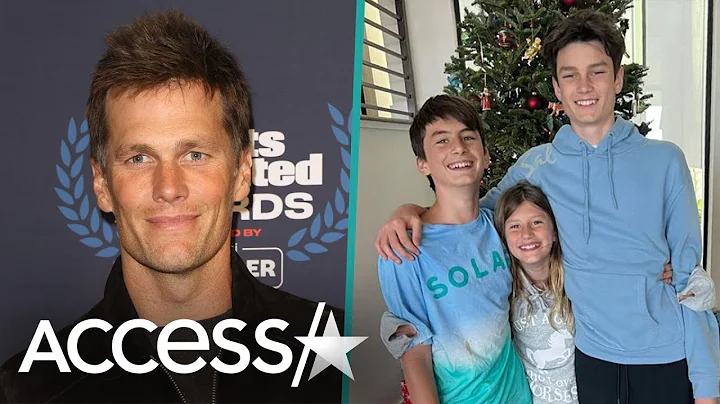 Tom Brady Smiles w/ 3 Kids At Delayed Christmas Af...