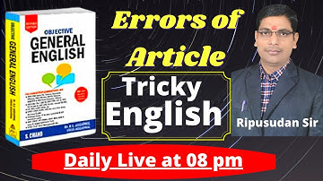 Tricky Spotting Errors Set 1(26-50) From RS Aggarwal | Objective General English/ By Ripusudan Sir