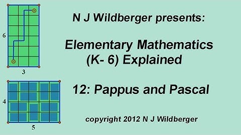 Pappus and Pascal | Elementary Mathematics (K-6) Explained 12 | NJ Wildberger
