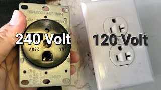 How to replace a 120 volt receptacle with a 240 volt receptacle?