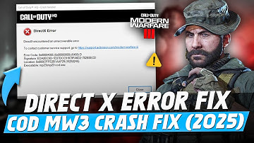 How To Fix Direct X Error in Call of Duty Modern Warfare 3 (2025) | COD MW3 Crash Fix ✅