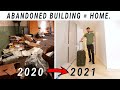 MOVING IN to the ABANDONED Building!!  ... BEFORE/AFTER Tour // Ep. 20