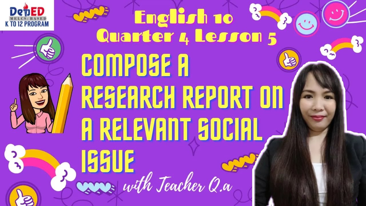 compose a research report on a relevant social issue grade 10