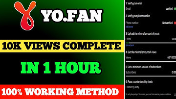 Yofan 10k Views Complet in 1 Hour | Yofan 10k Views Trick | Yofan Adsense