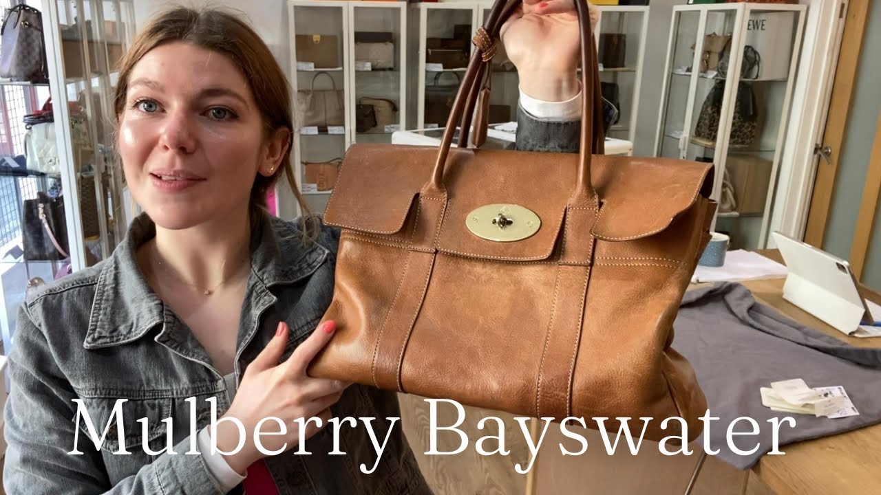 Mulberry Bayswater Oak Leather well used vintage