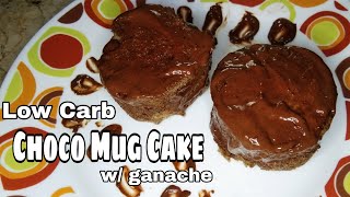 Low carb choco mug cake with ganache lc microwave bread for the bread:
1 tbsp coconut flour 1/2 baking powder 3 sticks equal gold water e...