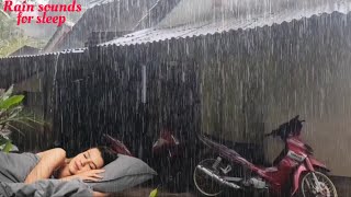Heavy rain in a beautiful mountain village||black clouds and cold weather