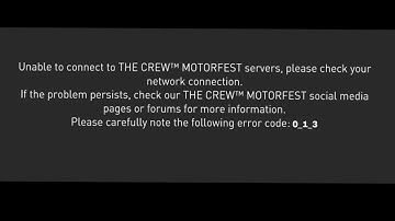 How to fix the crew motorfest error code 0_1_3 ps5 | unable to connect to the crew motorfest servers