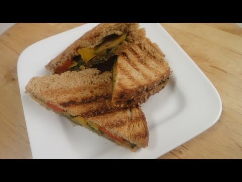 Vegetable and Pesto Grilled Sandwich | Sanjeev Kapoor Khazana