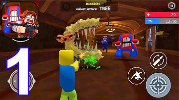 Alphabet Hunt: Roblock Shooter - Gameplay Walkthrough Part 1 Play As Alphabet Lore, Doors, Nextbots