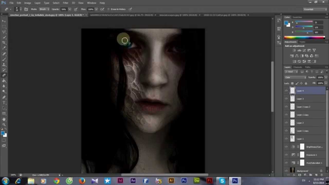 how to make horror face with photoshop