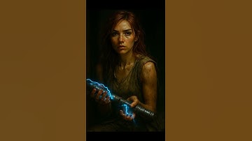 Star Wars inspired AI Generated Rouge jedi holding an electric Lightsabre  Using ChatGPT & Kling AI