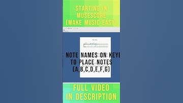 Start in MuseScore Tutorial (Make music easy) Full video in description #musescore #shorts #short
