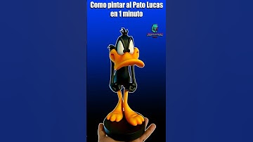 Como pintar al pato Lucas en menos de 1 minuto #estatuas #impresion3d #arte #impresiones3d