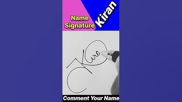 Kiran Signature Sample || Letter K Signature Design || #kiran #shortsfeed #reels